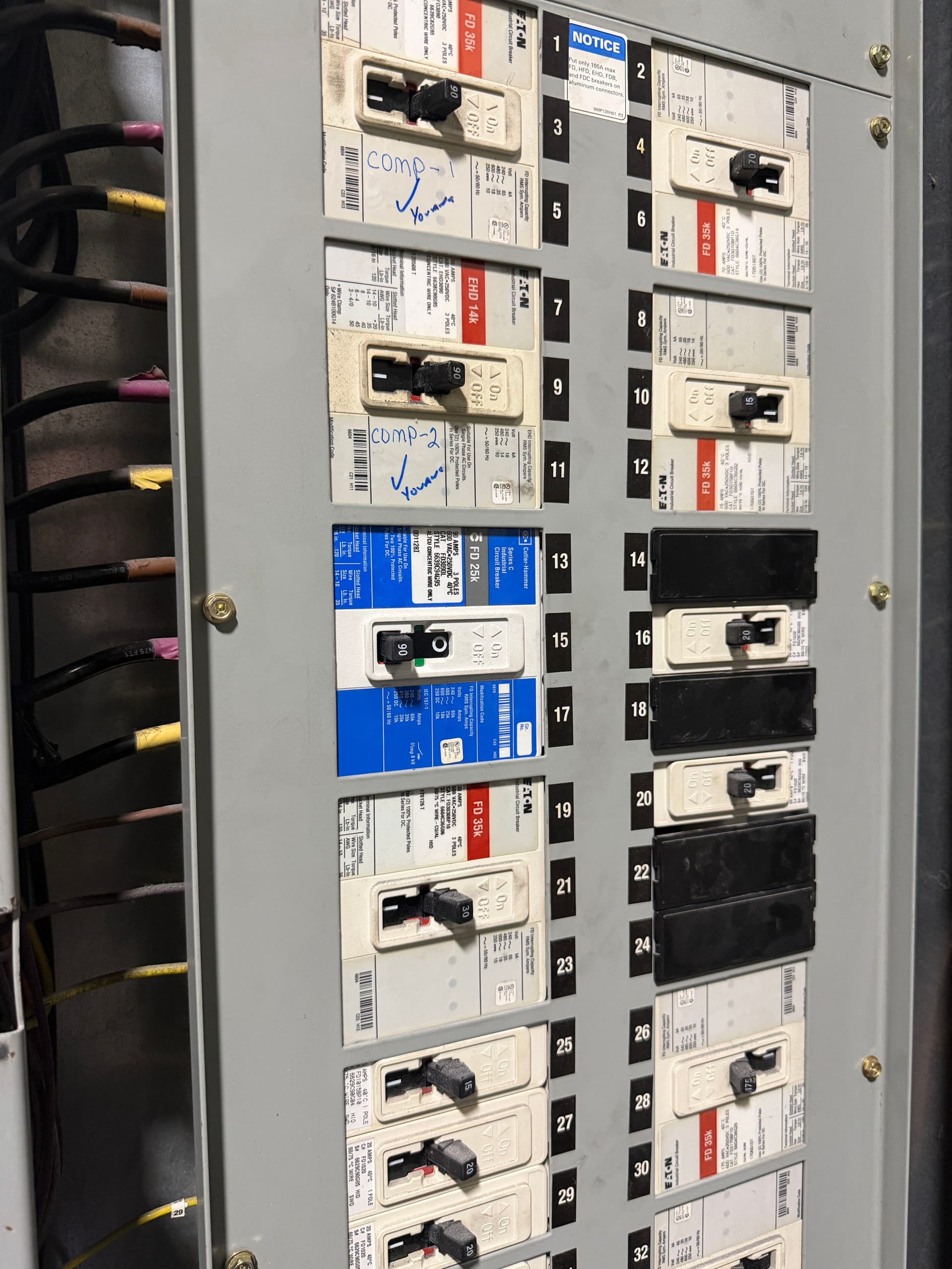 90 Amp 3-Phase Breaker Install for Atlas Air Compressor in Humble image